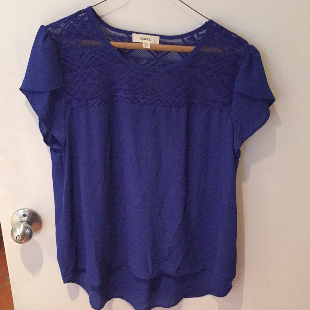 Beautiful royal blue top size Large